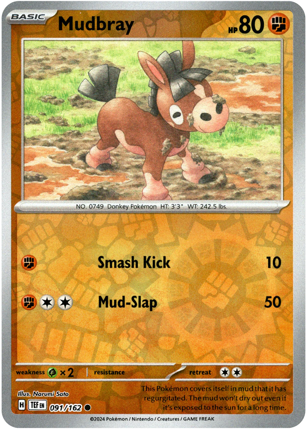 Mudbray 091/162 (Scarlet & Violet: Temporal Forces) Common - Reverse Holo