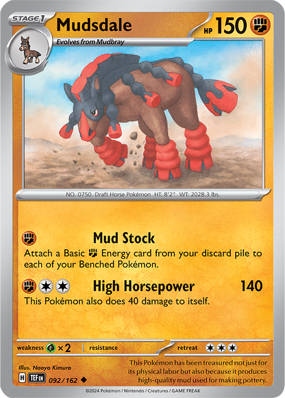 Mudsdale 092/162 (Scarlet & Violet: Temporal Forces) Uncommon