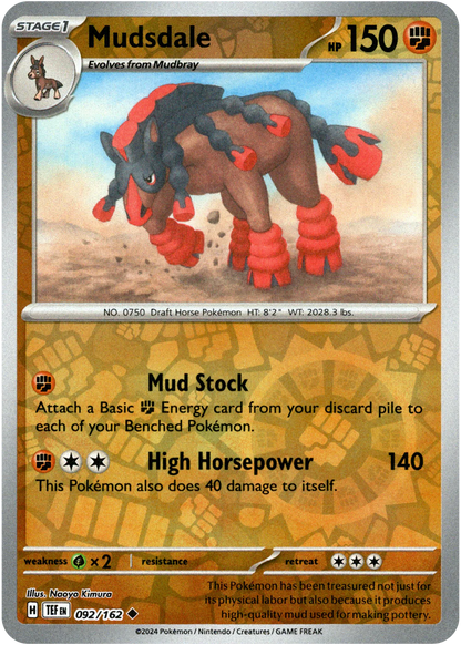 Mudsdale 092/162 (Scarlet & Violet: Temporal Forces) Uncommon - Reverse Holo