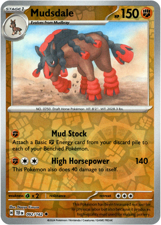 Mudsdale 092/162 (Scarlet & Violet: Temporal Forces) Uncommon - Reverse Holo