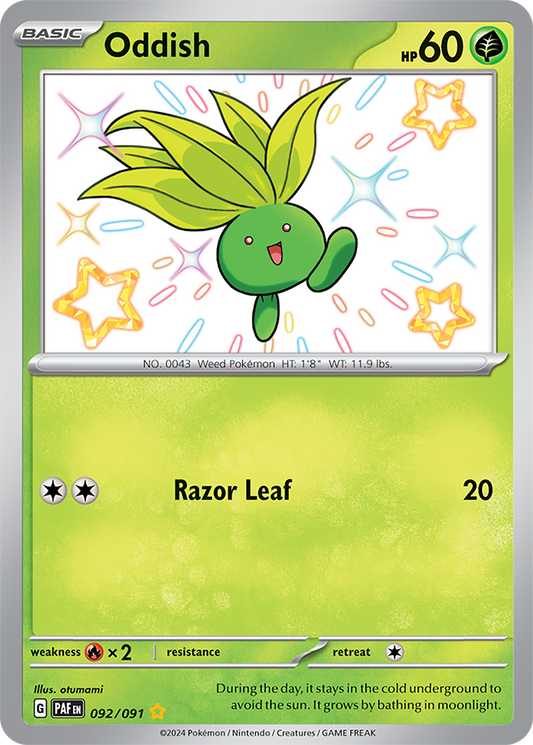 Oddish 092/091 (Scarlet & Violet: Paldean Fates) Shiny Rare