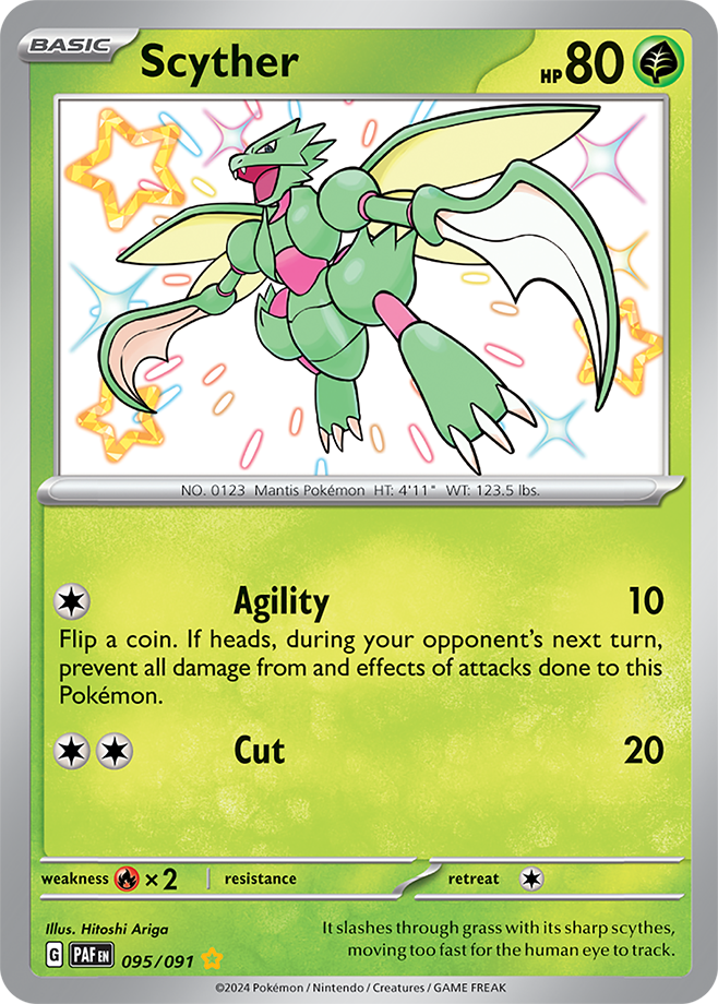 Scyther 095/091 (Scarlet & Violet: Paldean Fates) Shiny Rare