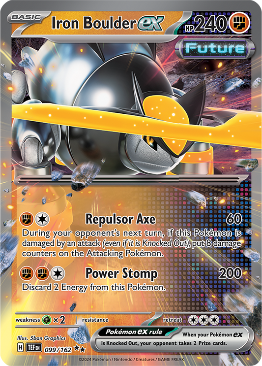 Iron Boulder EX 099/162 (Scarlet & Violet: Temporal Forces) Double Rare Holo