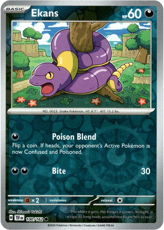 Ekans 100/162 (Scarlet & Violet: Temporal Forces) Common - Reverse Holo