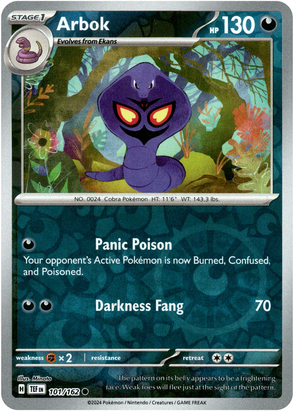 Arbok 101/162 (Scarlet & Violet: Temporal Forces) Common - Reverse Holo