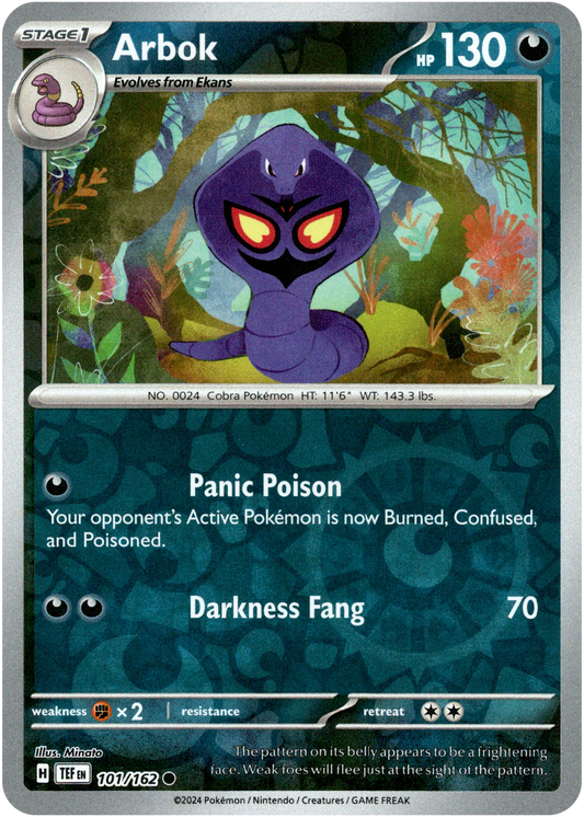 Arbok 101/162 (Scarlet & Violet: Temporal Forces) Common - Reverse Holo