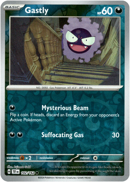 Gastly 102/162 (Scarlet & Violet: Temporal Forces) Common - Reverse Holo