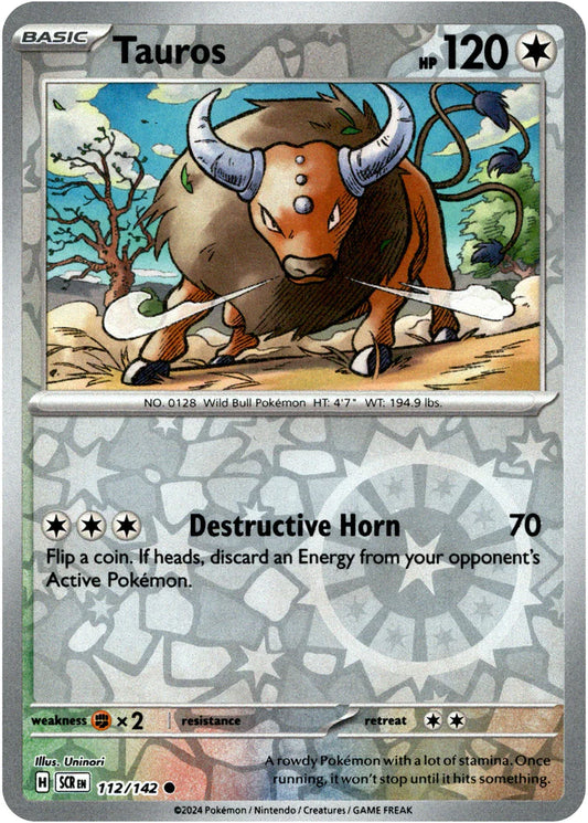 Tauros - 112/142 (Scarlet & Violet: Stellar Crown) Common - Reverse Holo