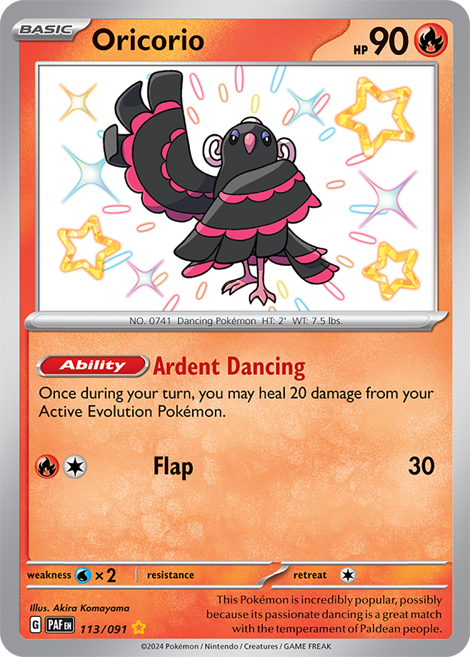 Oricorio 113/091 (Scarlet & Violet: Paldean Fates) Shiny Rare