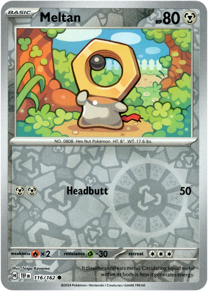 Meltan 116/162 (Scarlet & Violet: Temporal Forces) Common - Reverse Holo