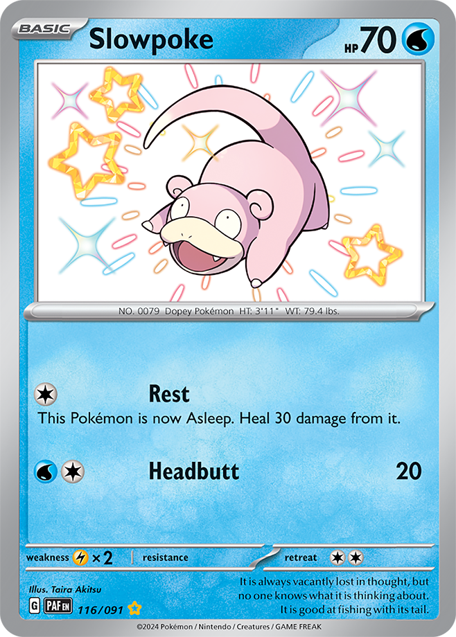 Slowpoke 116/091 (Scarlet & Violet: Paldean Fates) Shiny Rare