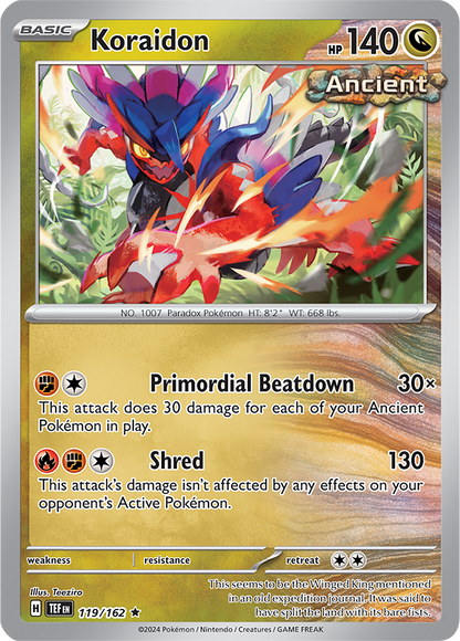 Koraidon 119/162 (Scarlet & Violet: Temporal Forces) Rare Holo