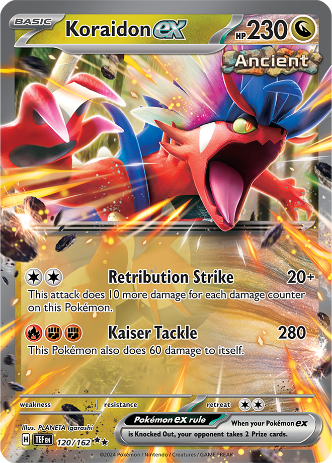 Koraidon EX 120/162 (Scarlet & Violet: Temporal Forces) Double Rare Holo