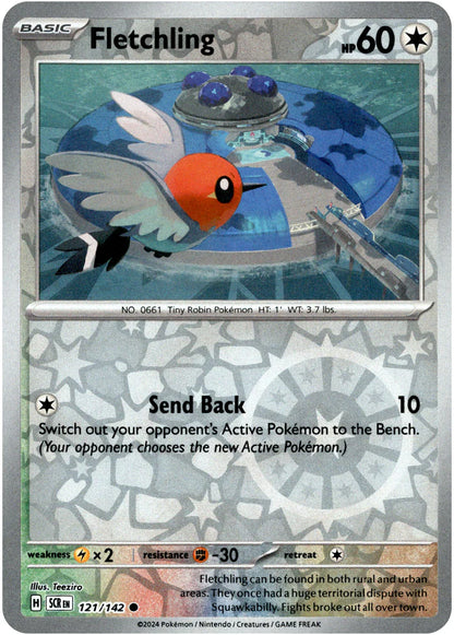 Fletchling - 121/142 (Scarlet & Violet: Stellar Crown) Common - Reverse Holo