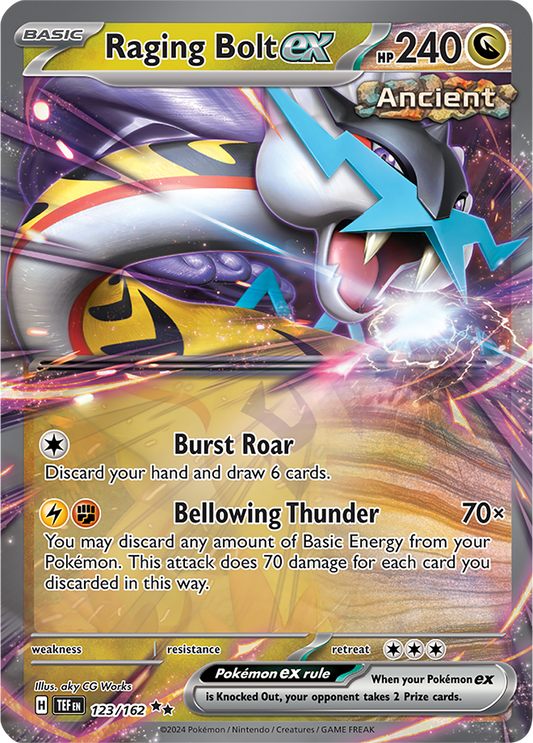 Raging Bolt EX 123/162 (Scarlet & Violet: Temporal Forces) Double Rare Holo