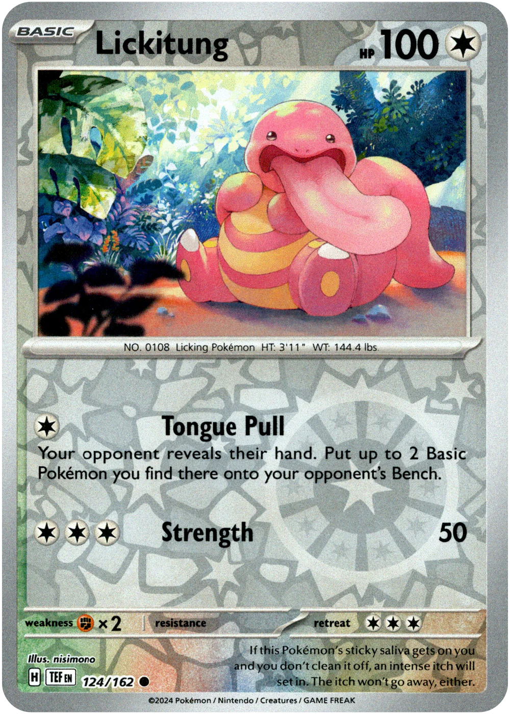 Lickitung 124/162 (Scarlet & Violet: Temporal Forces) Common - Reverse Holo