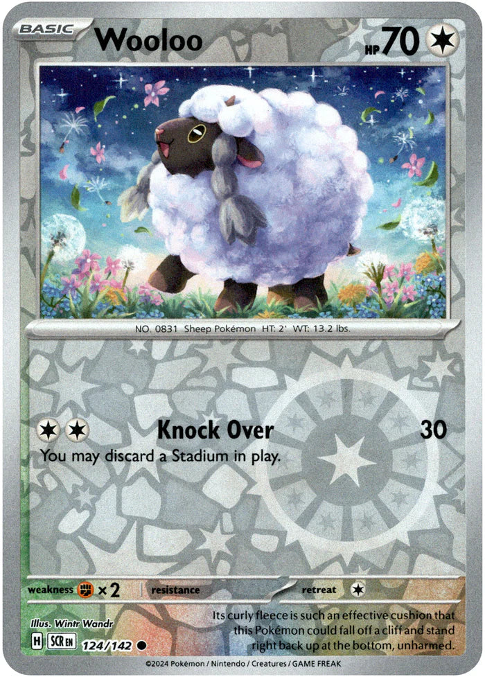 Wooloo - 124/142 (Scarlet & Violet: Stellar Crown) Common - Reverse Holo