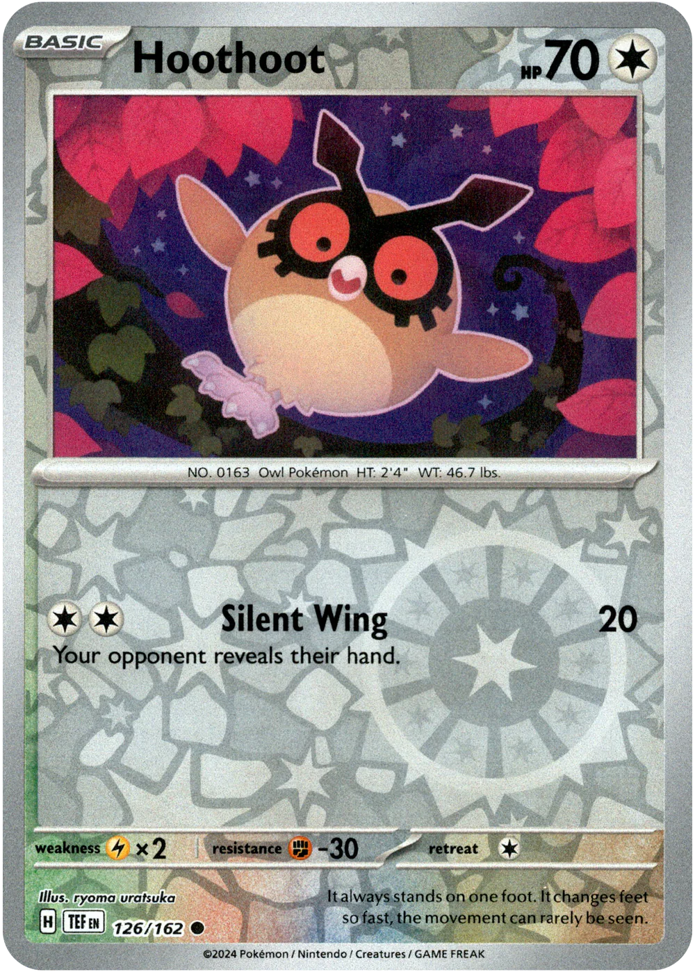 Hoothoot 126/162 (Scarlet & Violet: Temporal Forces) Common - Reverse Holo