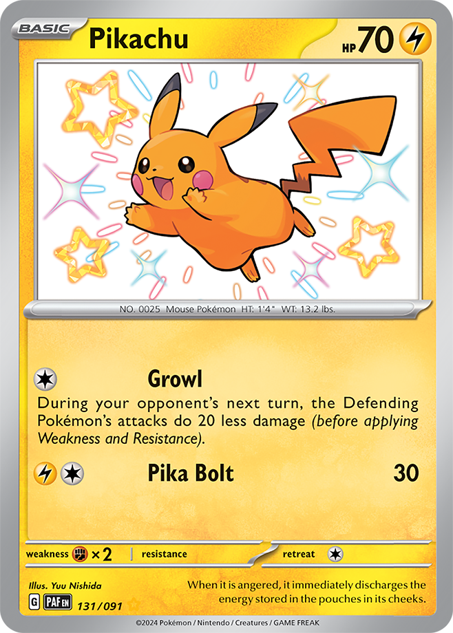 Pikachu 131/091 (Scarlet & Violet: Paldean Fates) Shiny Rare