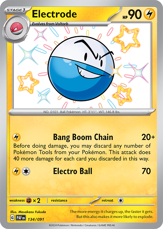 Electrode 134/091 (Scarlet & Violet: Paldean Fates) Shiny Rare