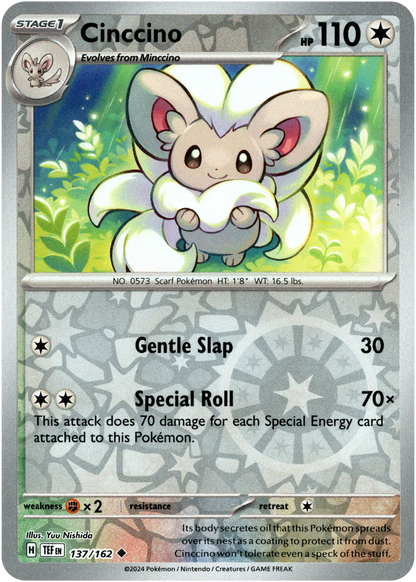 Cinccino 137/162 (Scarlet & Violet: Temporal Forces) Uncommon - Reverse Holo