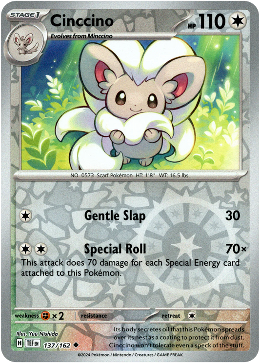 Cinccino 137/162 (Scarlet & Violet: Temporal Forces) Uncommon - Reverse Holo