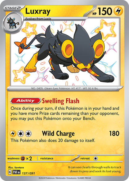 Luxray 137/091 (Scarlet & Violet: Paldean Fates) Shiny Rare