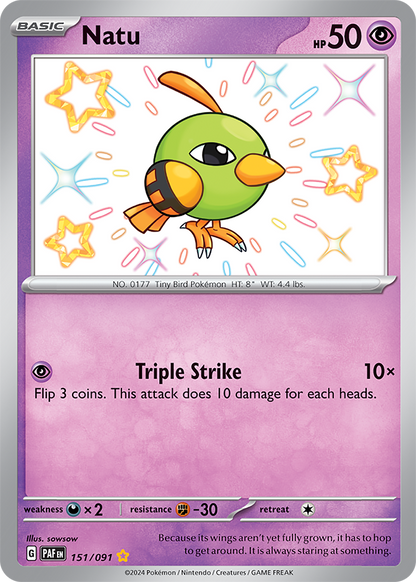 Natu 151/091 (Scarlet & Violet: Paldean Fates) Shiny Rare