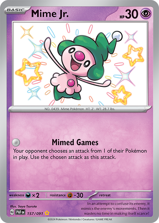 Mime Jr. 157/091 (Scarlet & Violet: Paldean Fates) Shiny Rare