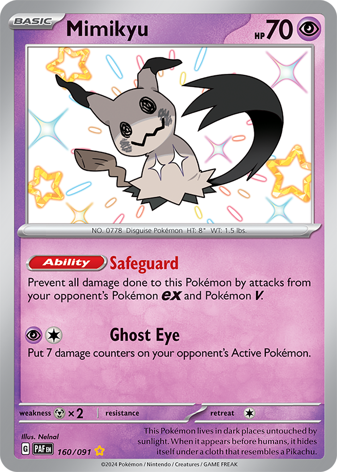 Mimikyu 160/091 (Scarlet & Violet: Paldean Fates) Shiny Rare