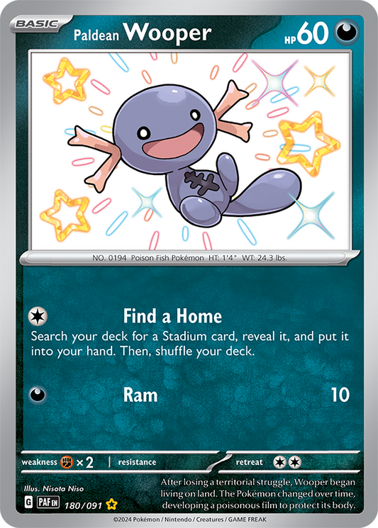 Wooper 180/091 (Scarlet & Violet: Paldean Fates) Shiny Rare