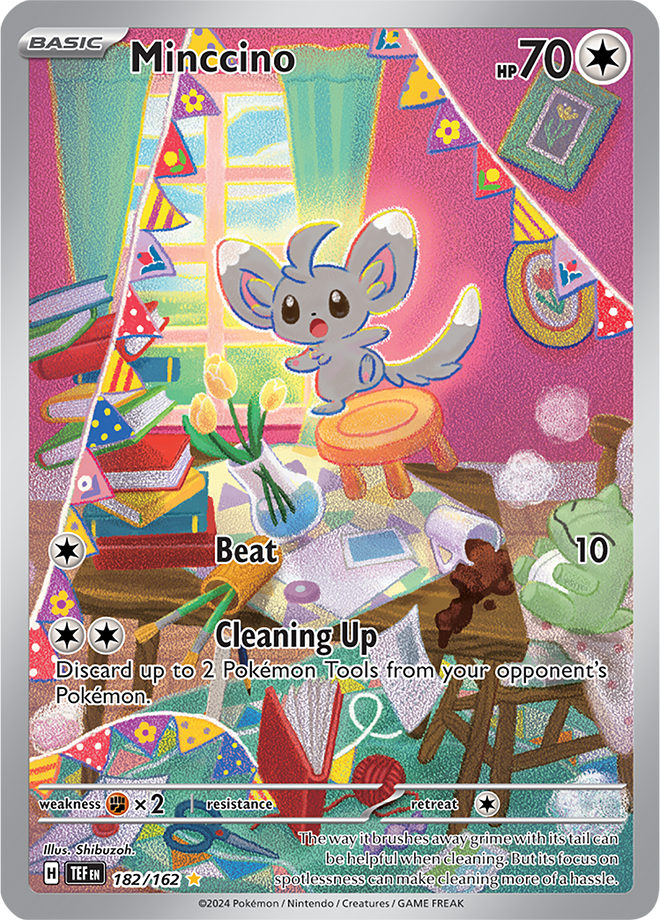 Minccino 182/162 (Scarlet & Violet: Temporal Forces) Illustration Rare