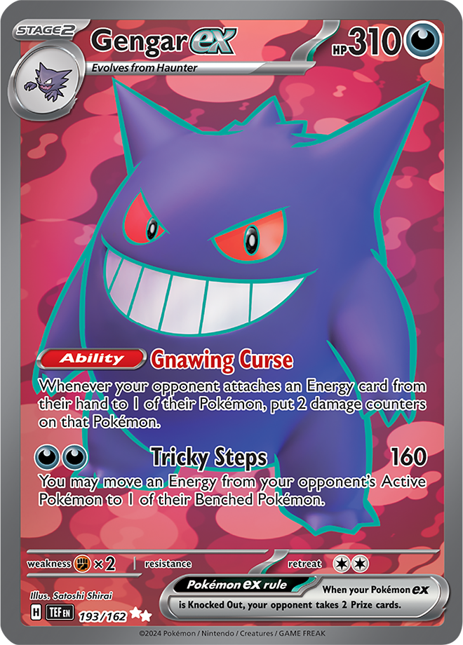 Gengar EX 193/162 (Scarlet & Violet: Temporal Forces) Ultra Rare