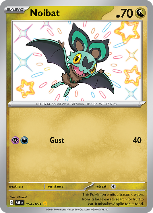 Noibat 194/091 (Scarlet & Violet: Paldean Fates) Shiny Rare