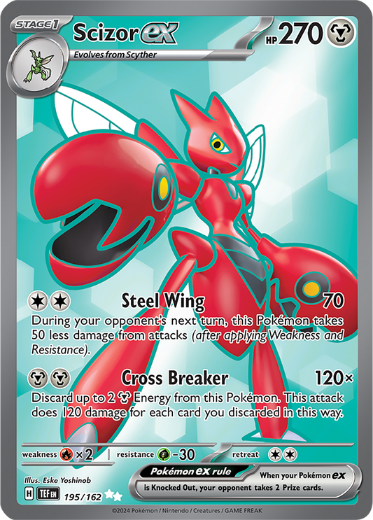 Scizor EX 195/162 (Scarlet & Violet: Temporal Forces) Ultra Rare