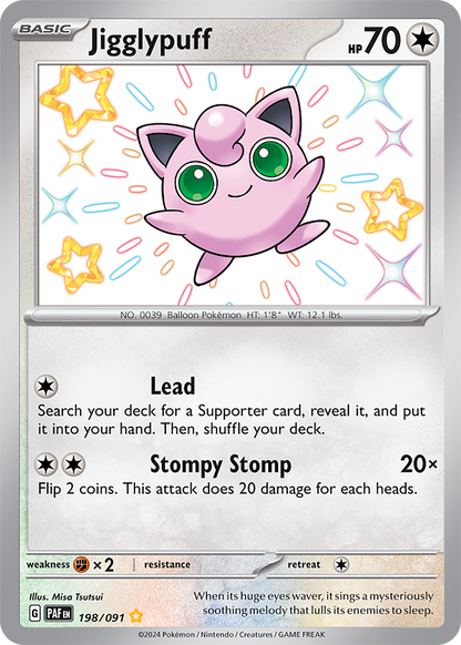 Jigglypuff 198/091 (Scarlet & Violet: Paldean Fates) Shiny Rare