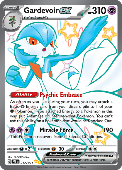 Gardevoir EX 217/091 (Scarlet & Violet: Paldean Fates) Shiny Ultra Rare