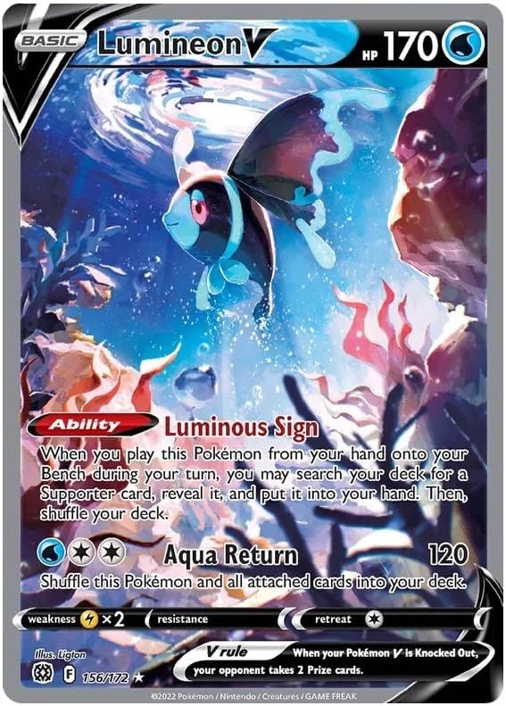 Lumineon V 2022 Sword & Shield: Brilliant Stars #156/172 Holo (Alternate Full Art)