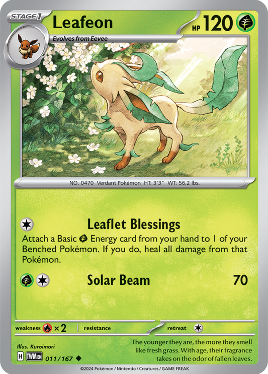 Leafeon012/167 (Scarlet & Violet: Twilight Masquerade) Uncommon