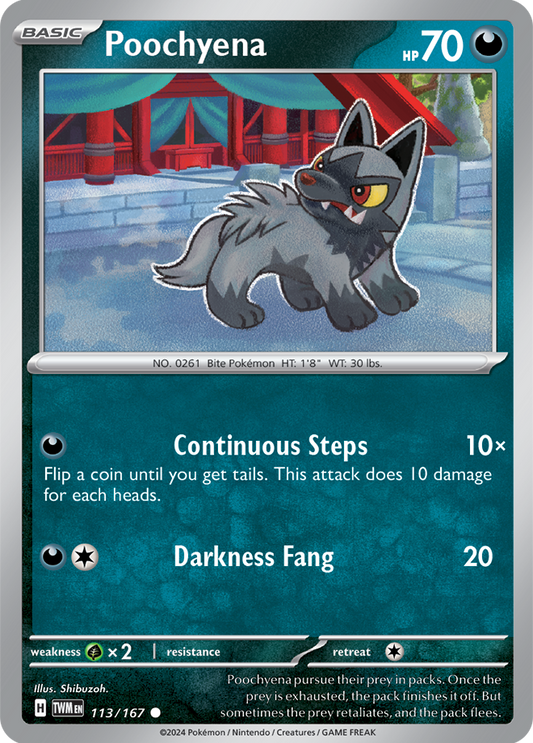 Poochyena 113/167 (Scarlet & Violet: Twilight Masquerade) Common