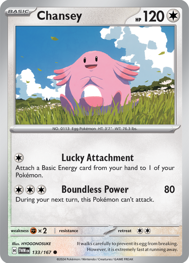 Chansey 133/167 (Scarlet & Violet: Twilight Masquerade) Common