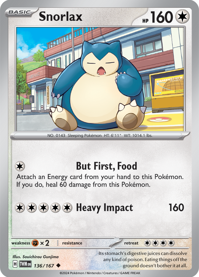 Snorlax 136/167 (Scarlet & Violet: Twilight Masquerade) Uncommon