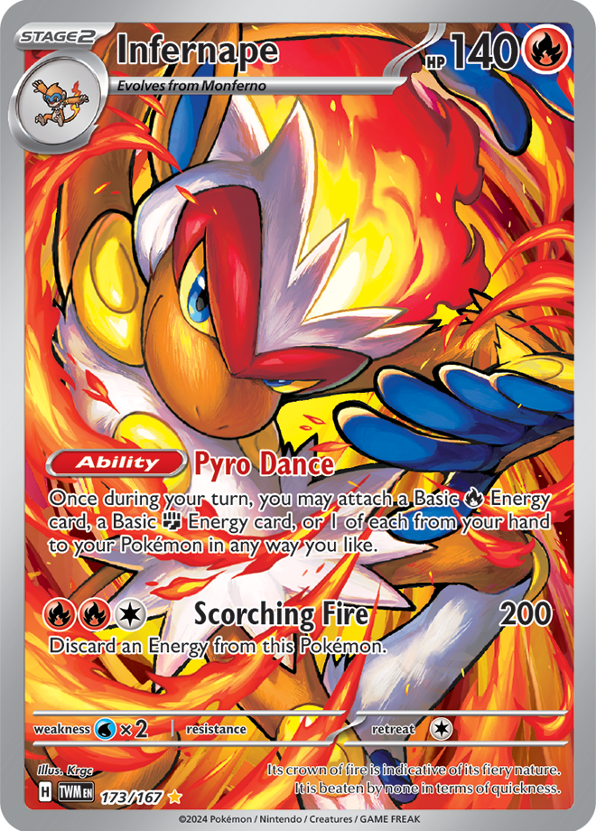 Infernape 173/167 (Scarlet & Violet: Twilight Masquerade) Illustration Rare