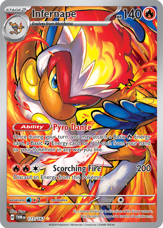 Infernape 173/167 (Scarlet & Violet: Twilight Masquerade) Illustration Rare