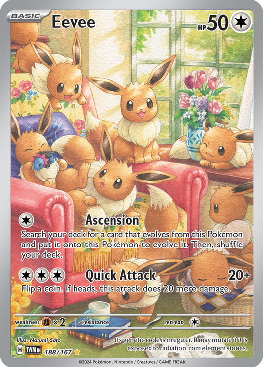 Eevee 188/167 (Scarlet & Violet: Twilight Masquerade) Illustration Rare