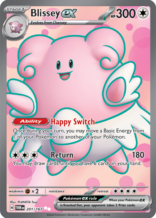 Blissey EX 201/167 (Scarlet & Violet: Twilight Masquerade) Ultra Rare