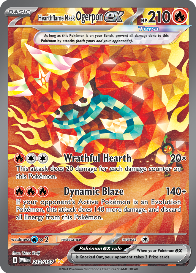 Hearthflame Mask Ogerpon EX 212/167 (Scarlet & Violet: Twilight Masquerade) Special Illustration Rare