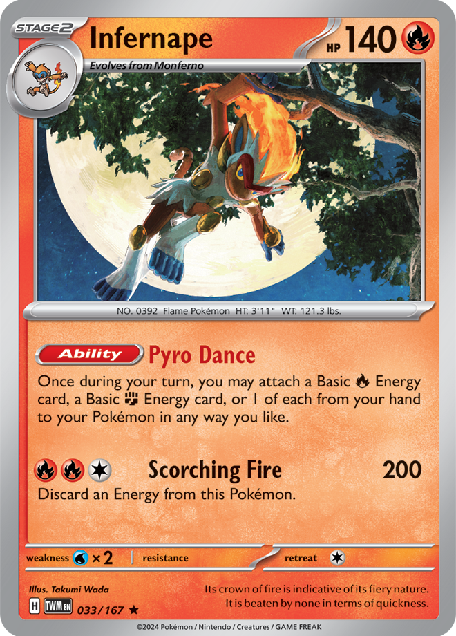 Infernape/167 (Scarlet & Violet: Twilight Masquerade) Rare