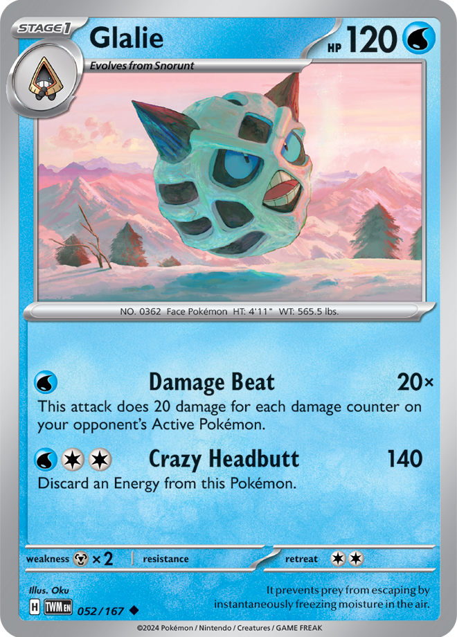 Glalie 052/167 (Scarlet & Violet: Twilight Masquerade) Uncommon