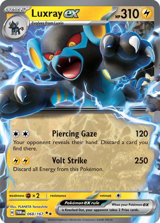 Luxray EX 068/167 (Scarlet & Violet: Twilight Masquerade) Double Rare